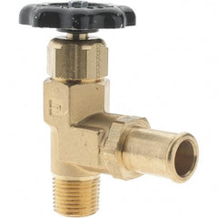 Parker - Hose I.D. x MNPTF End Connection Brass Truck Valve - 3.73" OAL - Apex Tool & Supply