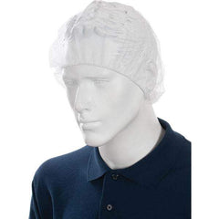 Value Collection - Disposable Beard Covers, Bouffants & Hairnets Type: Hairnet Material: Nylon - Apex Tool & Supply