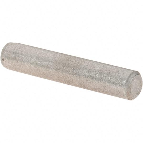 Value Collection - 3/16" Diam x 1" Pin Length Grade 8 Alloy Steel Standard Dowel Pin - C 50-58 Hardness, 7,200 Lb Breaking Strength, 1 Beveled & 1 Rounded End - Apex Tool & Supply