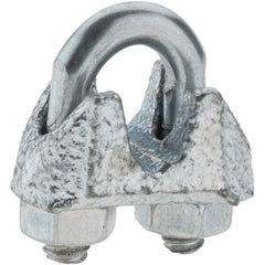 Value Collection - 1/8" Wire Rope Clips - 10-24, Forged Steel, Electro Galvanized - Apex Tool & Supply