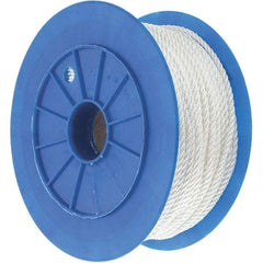 Value Collection - 600' Max Length Nylon Solid Braid Rope - 1/4" Diam, 124 Lb Capacity - Apex Tool & Supply