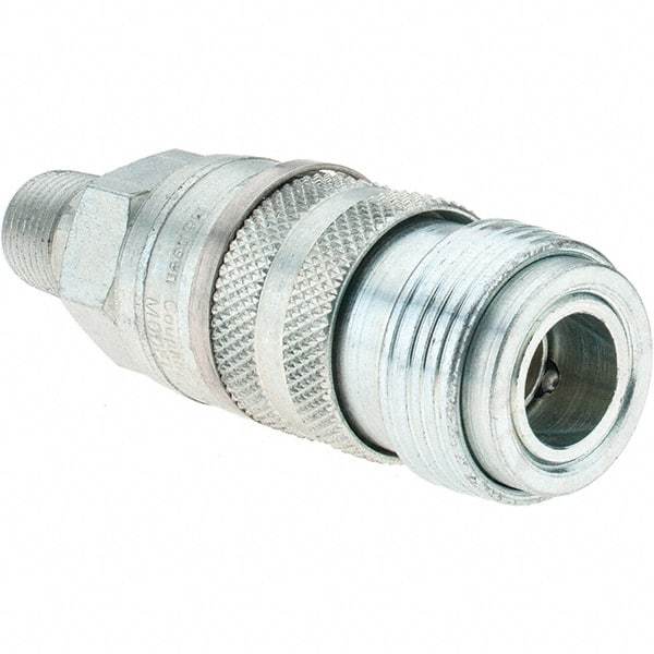 Value Collection - 3/8 Male Pipe Industrial Pneumatic Hose Coupler - Steel - Apex Tool & Supply
