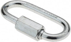 Value Collection - Zinc Plated Carbon Steel Quick Link - 1/8" Diameter, 220 Lb Load Limit - Apex Tool & Supply