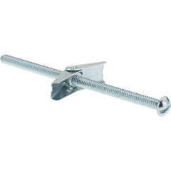Value Collection - 1/4" Diam, 5" Long, Toggle Bolt Drywall & Hollow Wall Anchor - Steel, Use with Concrete/Masonry, Hollow Tile, Plaster & Wallboard - Apex Tool & Supply