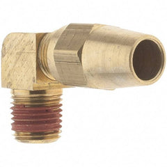 Parker - 3/8" OD, Brass Male Elbow - 400 Max Working psi, - Apex Tool & Supply