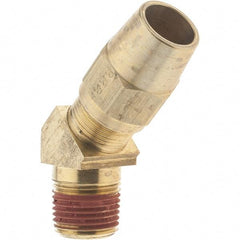 Parker - 5/8" OD, Brass Male 45° Elbow - 400 Max Working psi, - Apex Tool & Supply