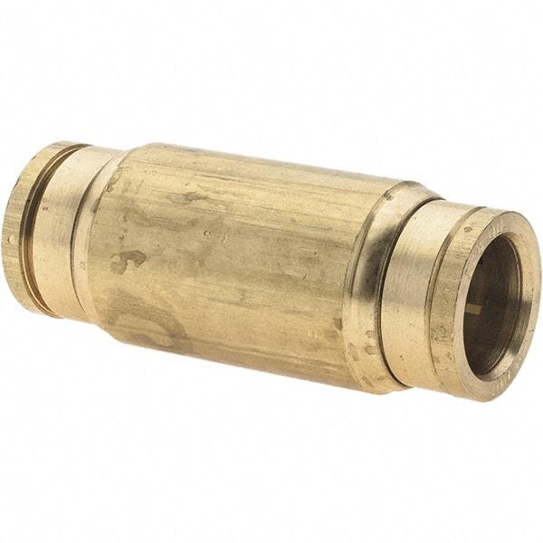 Parker - 5/8" Outside Diam, Brass Push-to-Connect Tube Union - Tube to Tube Connection, Nitrile O-Ring - Apex Tool & Supply