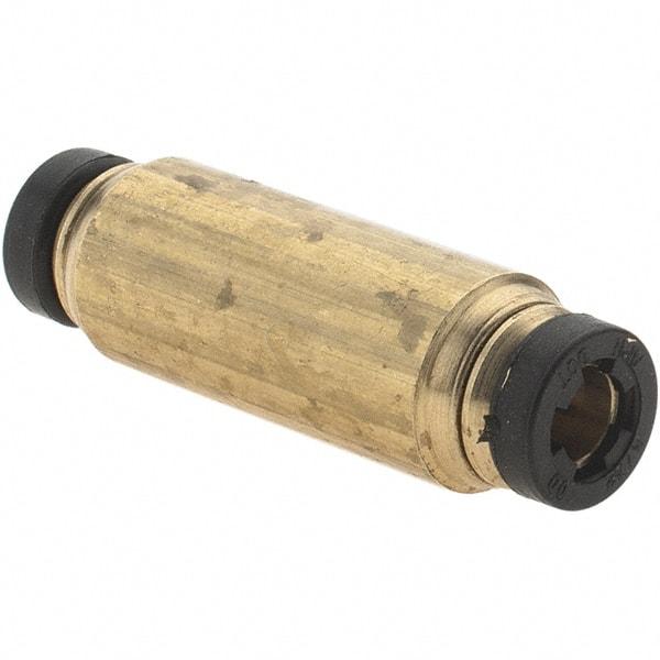 Parker - 5/32" Outside Diam, Metal Push-to-Connect Tube Union - 250 Max psi, Tube to Tube Connection, Buna-N O-Ring - Apex Tool & Supply