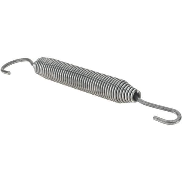 Value Collection - 17/32" OD, Steel Extension Spring - 5-1/4" Free Length - Apex Tool & Supply