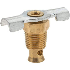 Value Collection - 1/8" Pipe, External Seat Drain Cock & Shutoff Valve - 1/8 Thread, 150 Max psi, 1-1/8" Long - Apex Tool & Supply