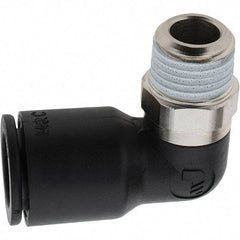 Parker - 12mm Outside Diam, 1/4 BSPT, Nylon Push-to-Connect Tube Male Elbow - 290 Max psi - Apex Tool & Supply
