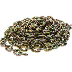 Value Collection - 5/16" Welded Transport Chain - 4,700 Lb Capacity, Grade 70, 25' Long, Yellow Chromate Finish - Apex Tool & Supply