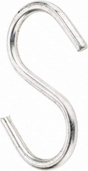 Value Collection - Carbon Steel Bright Zinc S-Hook - 0.148" Wire, 2-1/8" OAL - Apex Tool & Supply