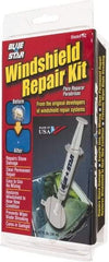Value Collection - Automotive Repair & Service Kits Type: Windshield Repair Kit Contents: 1 Syringe, Repair Compound, Adhesive Disk and Pedestal for One Repair - Apex Tool & Supply