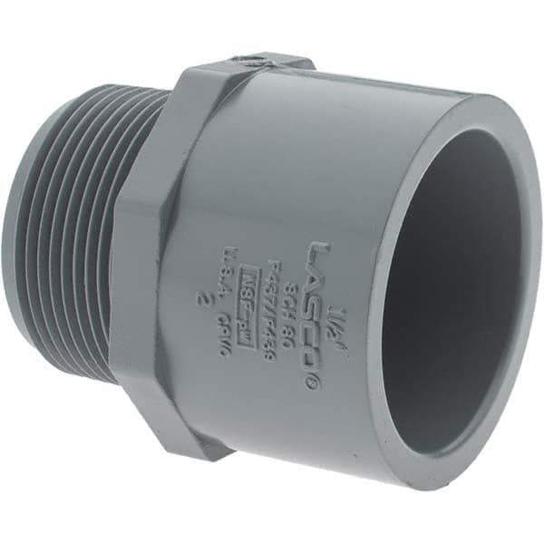 Value Collection - 1-1/2" CPVC Plastic Pipe Male Adapter - MIPT x Slip End Connections - Apex Tool & Supply