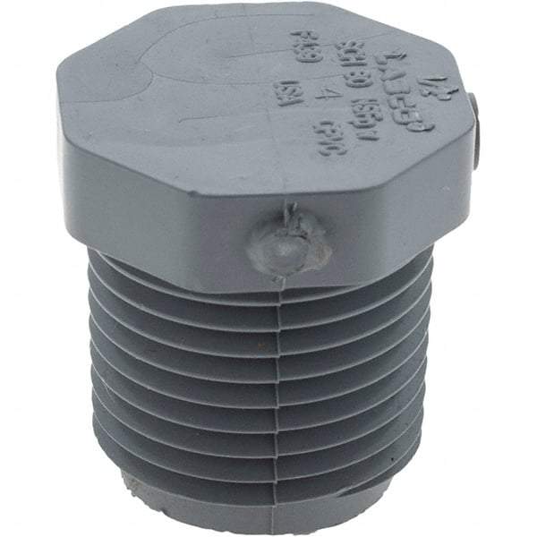 Value Collection - 1/2" CPVC Plastic Pipe Hex Plug - Schedule 80, MIPT End Connections - Apex Tool & Supply