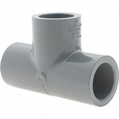 Value Collection - 1/2" CPVC Plastic Pipe Tee - Slip x Slip x Slip End Connections - Apex Tool & Supply
