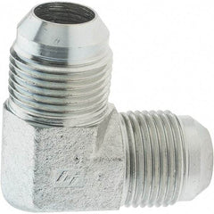 Value Collection - 3/4" Tube OD, 37° Steel Flared Tube 90° Elbow - 1-1/16-12 x 1-1/16-12 Flare x Flare Ends - Apex Tool & Supply