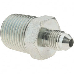 Value Collection - 1/4" Tube OD, 37° Steel Flared Tube Male Connector - 1-1/16-12 SAE-ORB, Flare x SAE-ORB Ends - Apex Tool & Supply