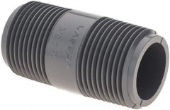 Value Collection - 3/4" Pipe, 1-1/2" Long PVC Threaded Plastic Pipe Nipple - Gray - Apex Tool & Supply