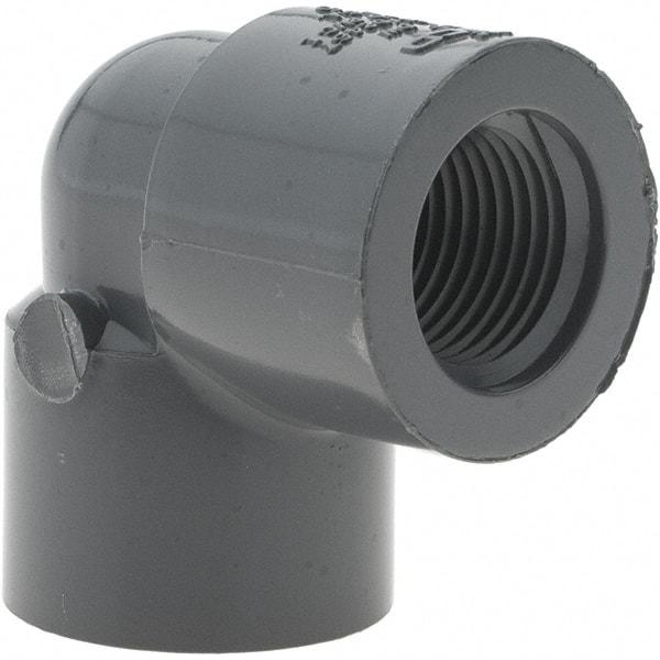 Value Collection - 1/2" PVC Plastic Pipe 90° Elbow - FIPT x FIPT End Connections - Apex Tool & Supply