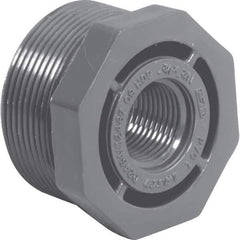 Value Collection - 1-1/2 x 1-1/4" PVC Plastic Pipe Bushing - MIPT x FIPT End Connections - Apex Tool & Supply