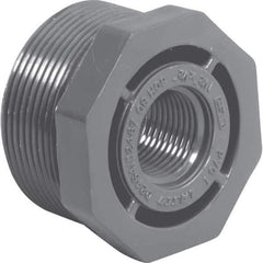 Value Collection - 1-1/2 x 1/2" PVC Plastic Pipe Bushing - MIPT x FIPT End Connections - Apex Tool & Supply