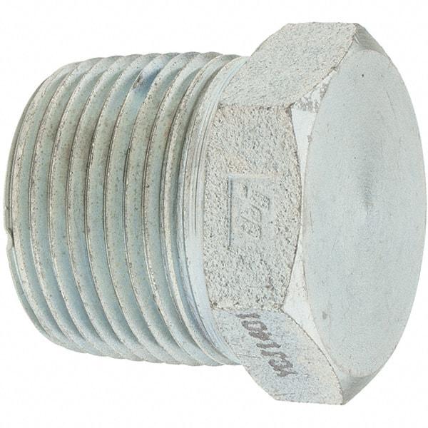 Value Collection - 1 Male Thread, Steel Industrial Pipe Hex Plug - MNPT - Apex Tool & Supply