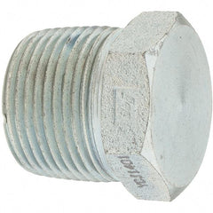 Value Collection - 1 Male Thread, Steel Industrial Pipe Hex Plug - MNPT - Apex Tool & Supply