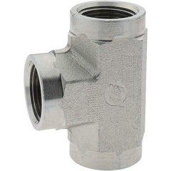 Value Collection - 3/4 x 3/4 x 3/4 Female Thread, Steel Industrial Pipe Tee - FNPT x FNPT x FNPT - Apex Tool & Supply