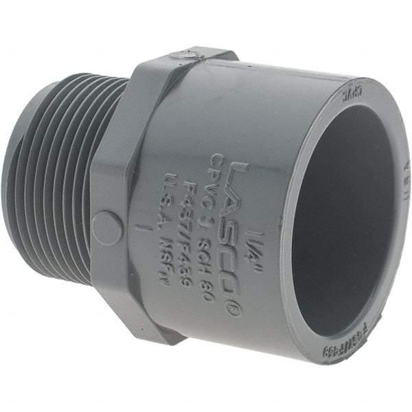 Value Collection - 1-1/4" CPVC Plastic Pipe Male Adapter - MIPT x Slip End Connections - Apex Tool & Supply