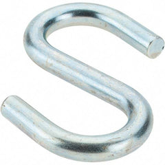 Value Collection - Trade Size 526, Carbon Steel Bright Zinc S-Hook - 189 Lb Capacity, 1/4" Wire, 2-1/4" OAL - Apex Tool & Supply