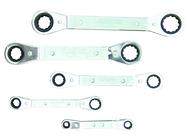 5 Piece - 12 Point - Offset Ratcheting Box Wrench Set - Apex Tool & Supply