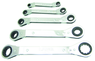 5 Piece - 12 Point - Offset Ratcheting Box Wrench Set - Apex Tool & Supply