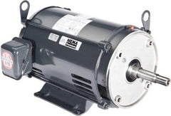 US Motors - ODP Enclosure, No Thermal Protection, 1,740 RPM, 208-230/460 Volt, 60 Hz, Three Phase Energy Efficient Motor - Size 143 Frame, Rigid Mount, 1 Speed, Ball Bearings, 3.1-3/1.5 Full Load Amps, F Class Insulation, CCW Lead End - Apex Tool & Supply