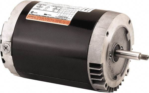 US Motors - 1 hp, ODP Enclosure, No Thermal Protection, 3,450 RPM, 208-230/460 & 190/380 Volt, 60 Hz, Three Phase Standard Efficient Motor - Size 56 Frame, C-Face Mount, 1 Speed, Ball Bearings, 3.6-3.8/1.9 Full Load Amps, B Class Insulation, CCW Lead End - Apex Tool & Supply