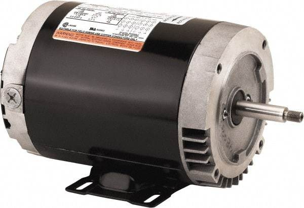 US Motors - 2 hp, ODP Enclosure, No Thermal Protection, 3,510 RPM, 575 Volt, 60 Hz, Three Phase Standard Efficient Motor - Size 56 Frame, Rigid Mount, 1 Speed, Ball Bearings, 2.2 Full Load Amps, F Class Insulation, CCW Lead End - Apex Tool & Supply