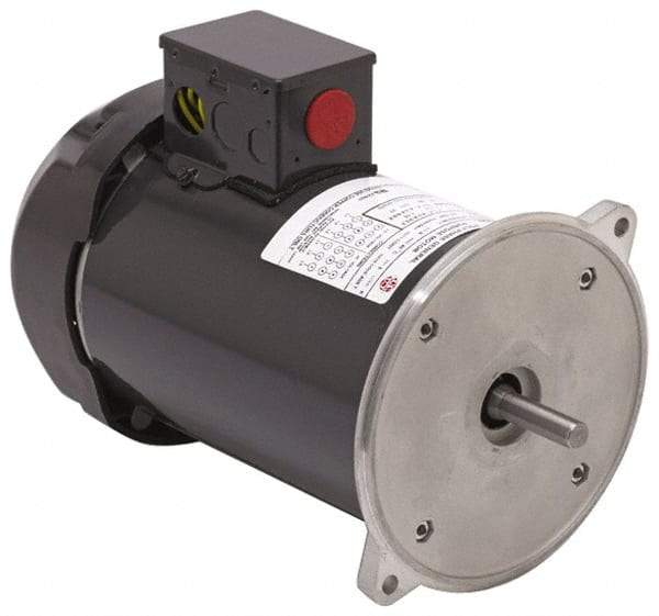 US Motors - 3/4 hp, TEFC Enclosure, Manual Thermal Protection, 1,725 RPM, 115/230 Volt, 60 Hz, Industrial Electric AC/DC Motor - Size 56 Frame, Rigid Mount, 1 Speed, Ball Bearings, 11.4/5.7 Full Load Amps, B Class Insulation, Reversible - Apex Tool & Supply