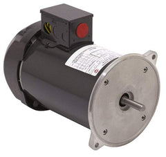 US Motors - 1 hp, TEFC Enclosure, Manual Thermal Protection, 1,725 RPM, 115/230 Volt, 60 Hz, Industrial Electric AC/DC Motor - Size 56 Frame, Flange Mount, 1 Speed, Ball Bearings, 14.0/7.0 Full Load Amps, B Class Insulation, Reversible - Apex Tool & Supply