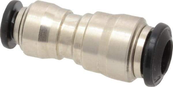 Alpha Technologies - 6 x 4mm Outside Diam, Nickel Plated Brass Push-to-Connect Tube Union - 250 Max psi, Tube to Tube Connection, Buna O-Ring - Apex Tool & Supply