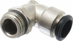 Alpha Technologies - 14mm Outside Diam, 1/2 Universal, Nickel Plated Brass Push-to-Connect Tube Male Swivel Elbow - 250 Max psi, Tube to Universal Thread Connection, Buna O-Ring - Apex Tool & Supply