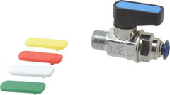 Aignep USA - 5/32" Pipe, Full Port, Brass Standard Ball Valve - Apex Tool & Supply