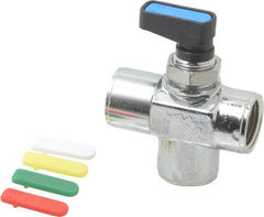 Aignep USA - 3/8" Pipe, Full Port, Brass Standard Ball Valve - Apex Tool & Supply