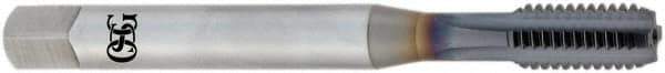 OSG - M20x2.50 Metric Coarse 6H 5 Flute TiCN Finish Powdered Metal Straight Flute Machine Tap - Bottoming, Right Hand Thread, 140mm OAL, 2" Thread Length, D7 Limit, Oversize - Apex Tool & Supply