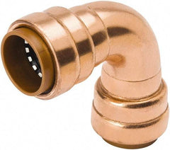 B&K Mueller - 3/4" Tube OD, Metal Push-to-Connect Tube Union Elbow - Tube to Tube Connection, 200 Max psi, Rubber O-Ring - Apex Tool & Supply