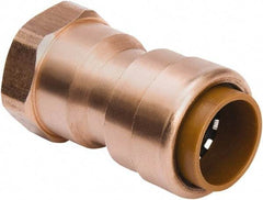 B&K Mueller - 1/2" Outside Diam, Metal Push-to-Connect Tube Female Connector - 200 Max psi, Tube to Female NPT Connection, Rubber O-Ring - Apex Tool & Supply