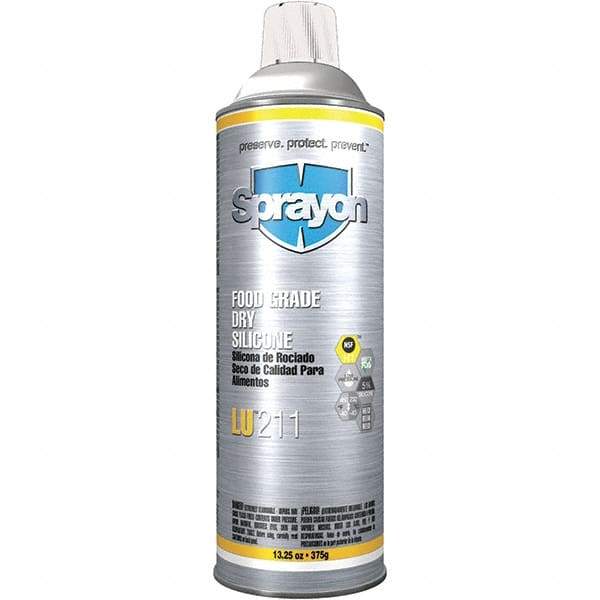 Sprayon - 13.25 oz Aerosol Spray Lubricant - Clear, -40°F to 450°F, Food Grade - Apex Tool & Supply