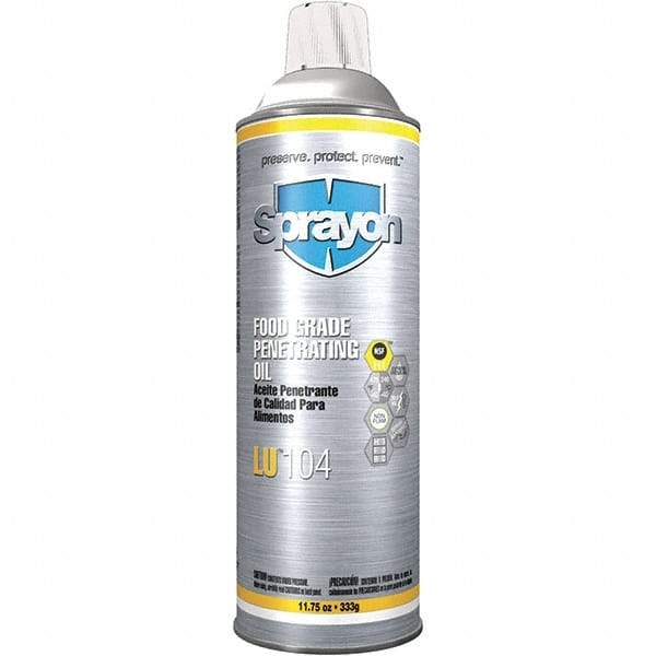 Sprayon - 20 oz Aerosol Spray Lubricant - Clear, -40°F to 475°F, Food Grade - Apex Tool & Supply