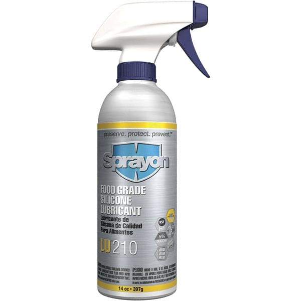 Sprayon - 12 oz Bottle Spray Lubricant - Clear, -40°F to 450°F, Food Grade - Apex Tool & Supply