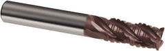 Guhring - 3/8", 1-3/4" LOC, 3/8" Shank Diam, 4" OAL, 4 Flute, Solid Carbide Square End Mill - Single End, Nano-A Finish, Spiral Flute, 36/38° Helix, Centercutting, Right Hand Cut, Right Hand Flute, Series 4262 - Apex Tool & Supply